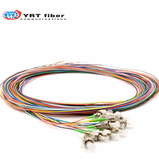 Fibra de cola de paquete Sc/APC de 12 núcleos para interiores y exteriores