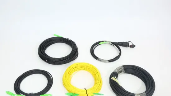 Cable de conexión FTTH preconectorizado impermeable para exteriores, Cable flexible Cpri, cable de conexión de fibra óptica con mini conector Sc APC